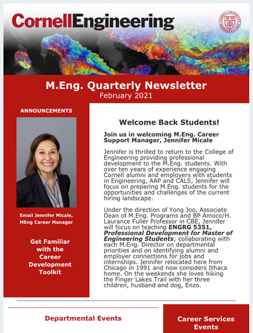 M.Eng. Quarterly newsletter cover