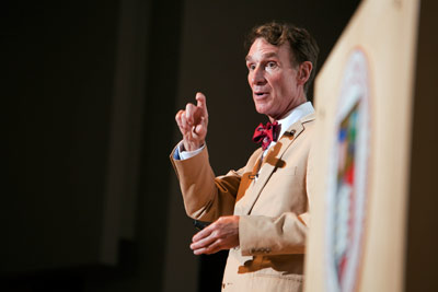 Bill Nye speaking at Cornell university