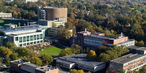 Aerial view of Cornell Engineering quad