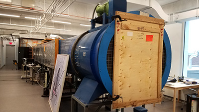 Wind Tunnel in the Bewley Applied Turbulence Lab