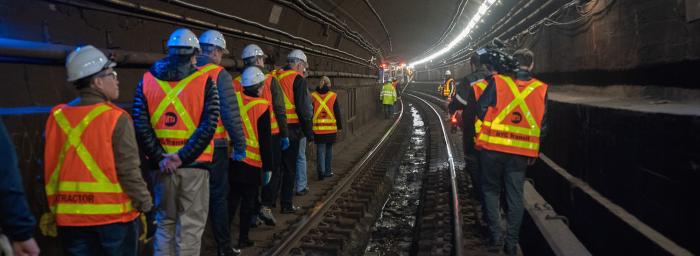 Engineers tour Canarsie Tunnel