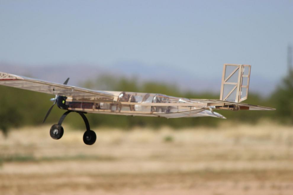 Design Build Fly craft in flight.